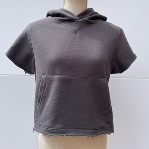 Southern Shirt Gray Cropped Hoodie, Size Small